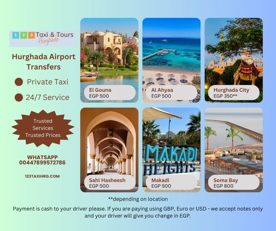 Honest Hurghada Airport Transfer Prices. Stress Free, Private Hurghada Airport Transfers With GPS Tracked Cars. Book A Trusted Hurghada Airport Taxi Today.